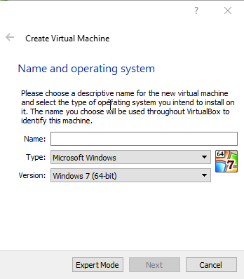 New VM Window